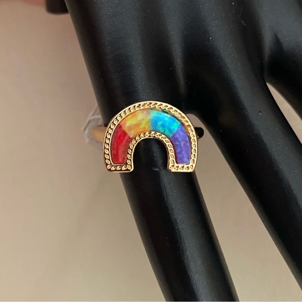 Kendra Scott Rainbow band ring in primary mix - Picture 2 of 6